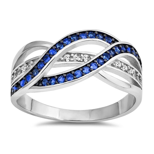 Anillo Blue Zafiro Plata 925