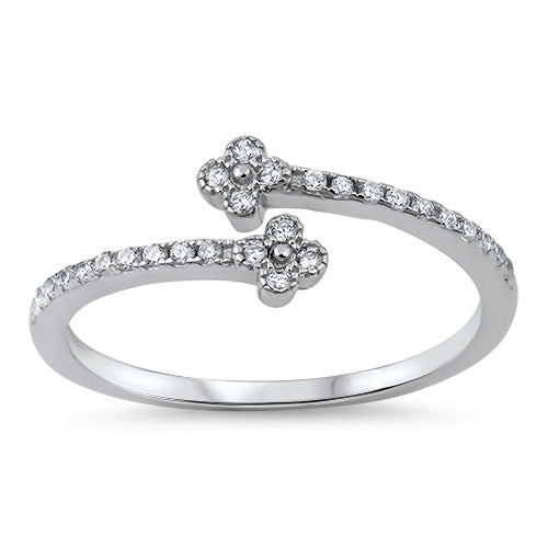 Anillo zirconia Flower Plata 925