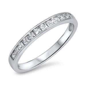 Anillo Band Cz Plata 925