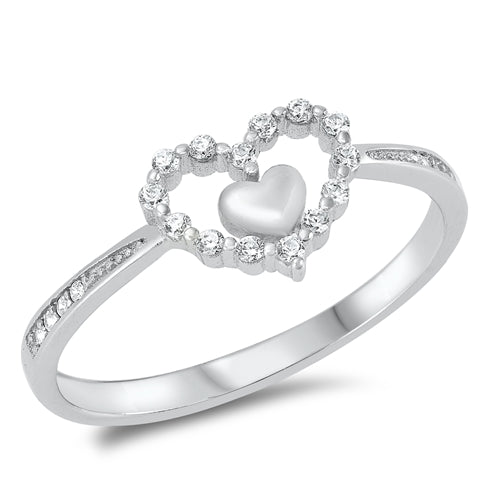 Anillo doble Corazón Plata 925