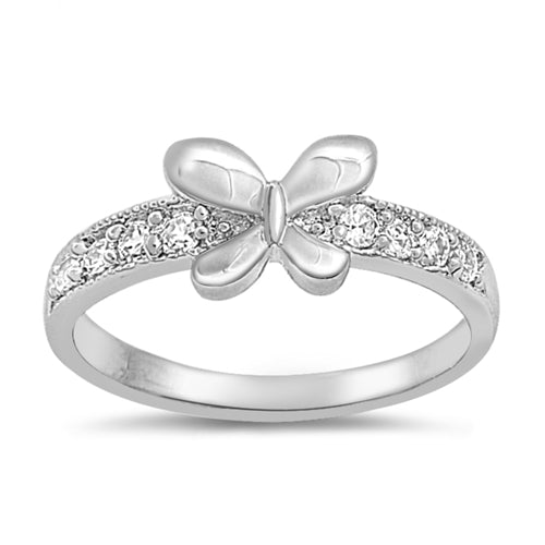 Anillo Mariposa Cz Plata 925