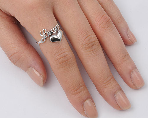 Anillo Love Corazón Plata 925