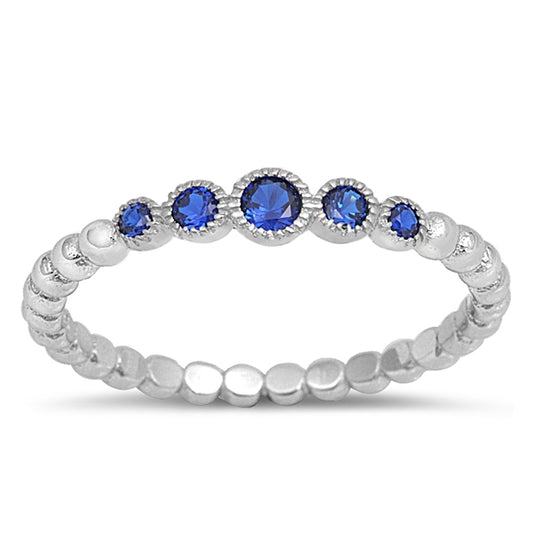 Anillo Azul Plata 925