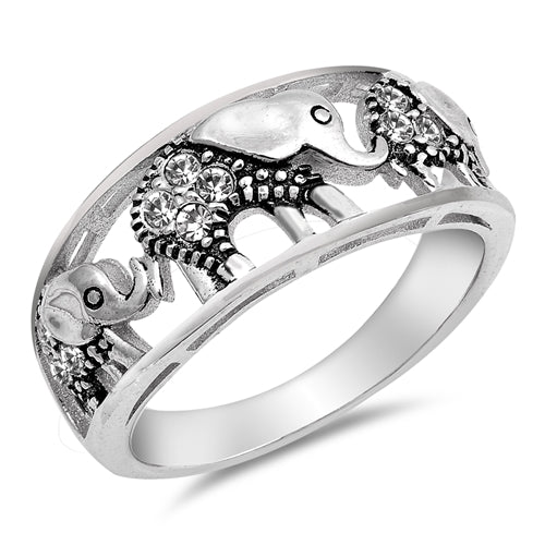 Anillo Elefante Plata 925