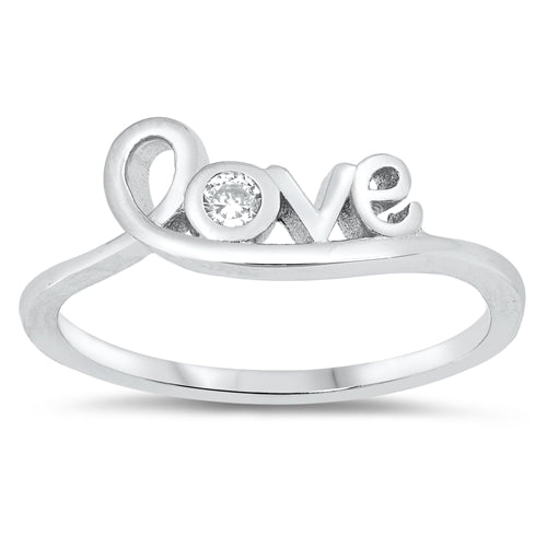 Anillo Love Cz Plata 925