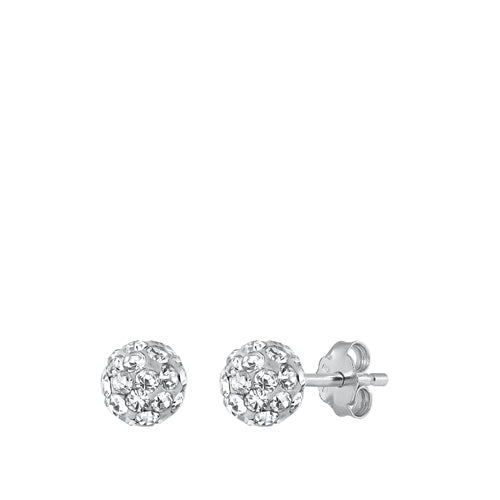 Crystal Ball Earring Plata 925