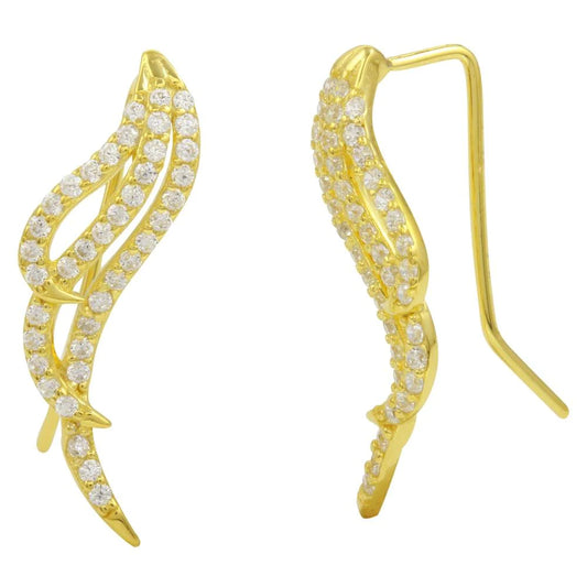 Gold Plated Earrings Plata 925