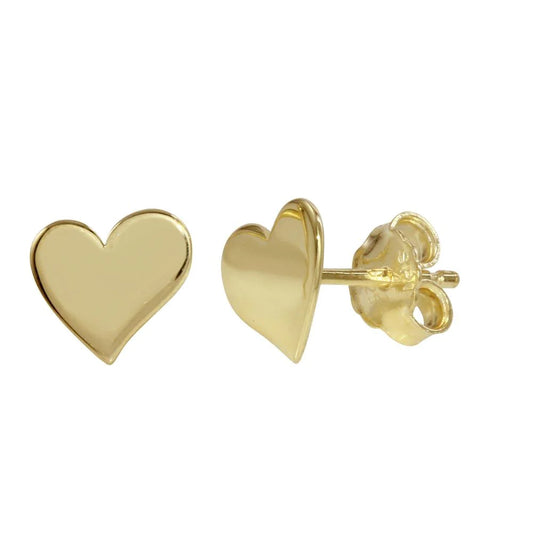 Gold Plated Earrings Heart Plata 925