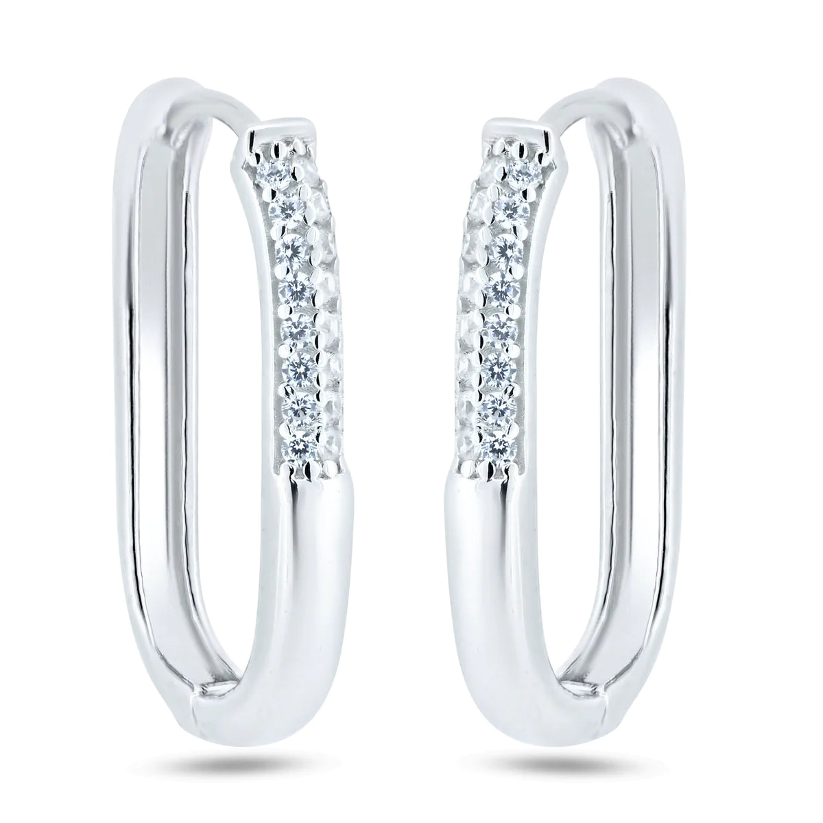 Oval Hoop Earrings Plata 925