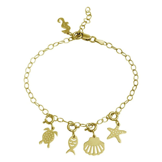 Aquatic Charms Bracelet Plata 925