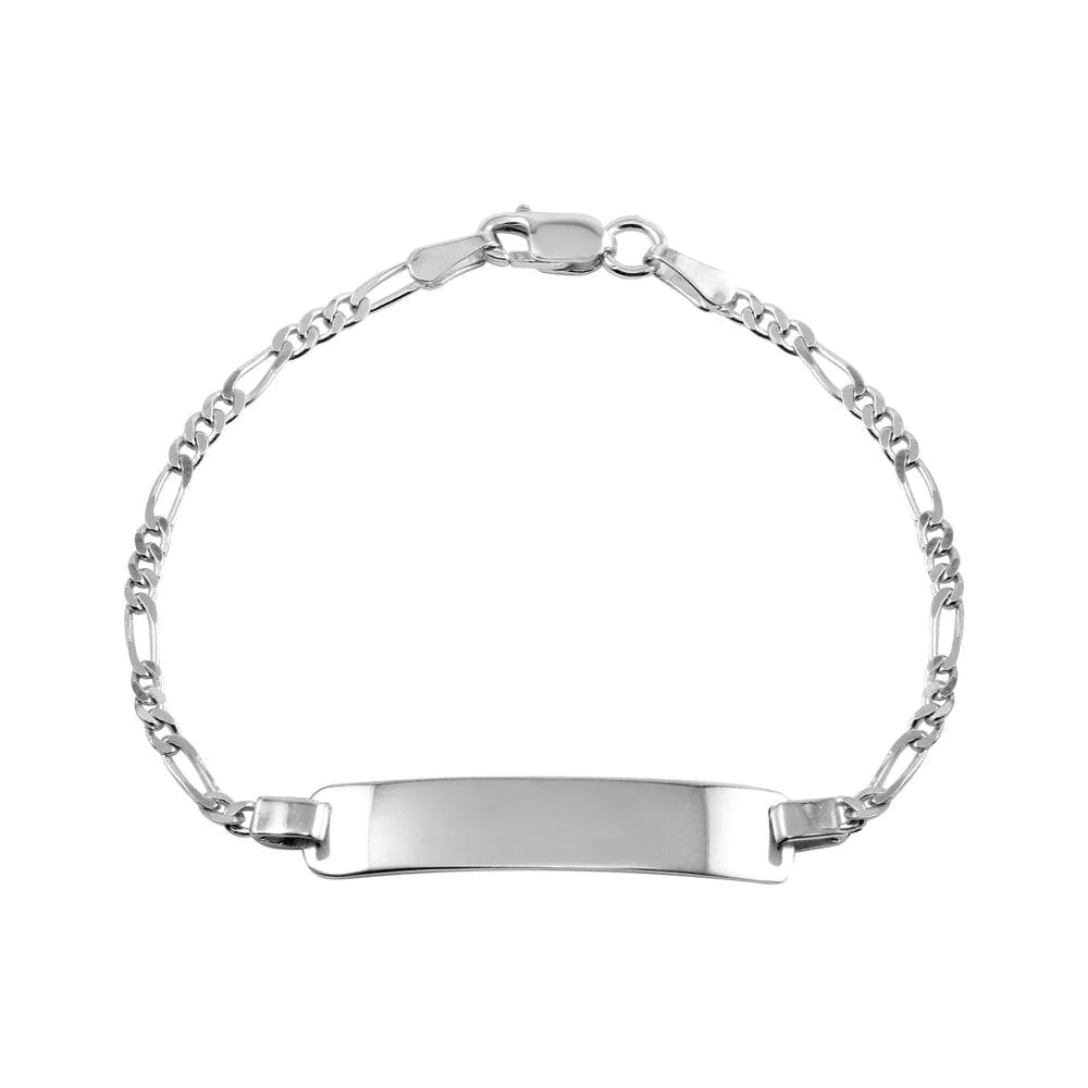 Figaro Baby ID Bracelet Plata 925