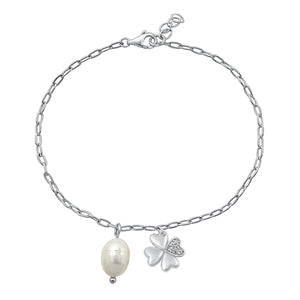 Bracelet Clover & Pearl Plata 925