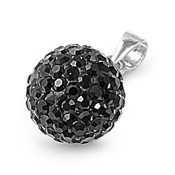 Pendant with Black Crystal Plata 925