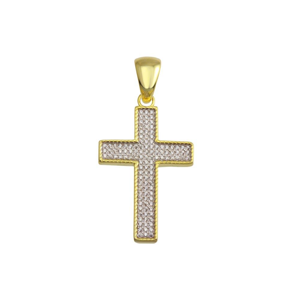 Cross Hip Hop Pendant Plata 925